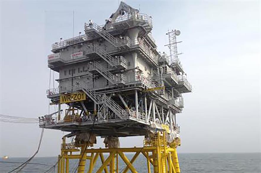 Seaway Heavy Lifting installed the substation at Dong's Westermost Rough project
