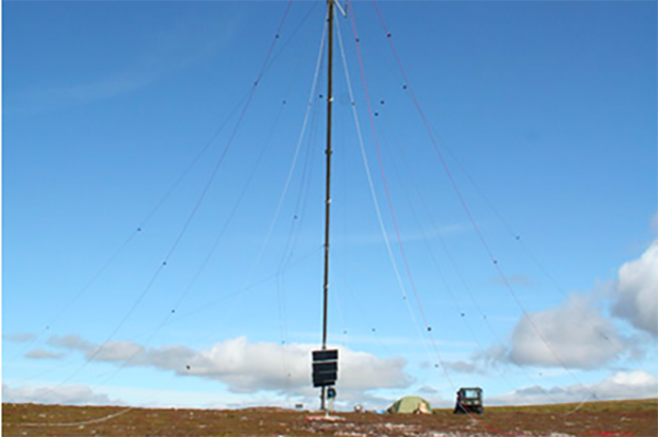 A met mast at the Dorenell project 