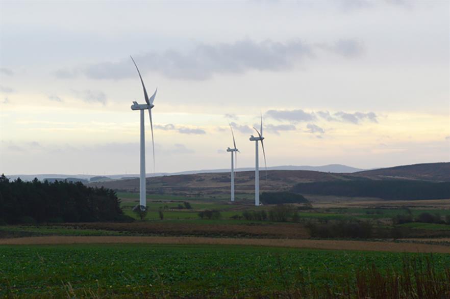 EDF Renewables' 12MW Barmoor wind farm in Northumberland, north-east England
