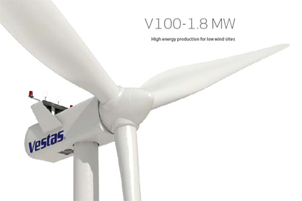 The V100 is designed for low wind sites