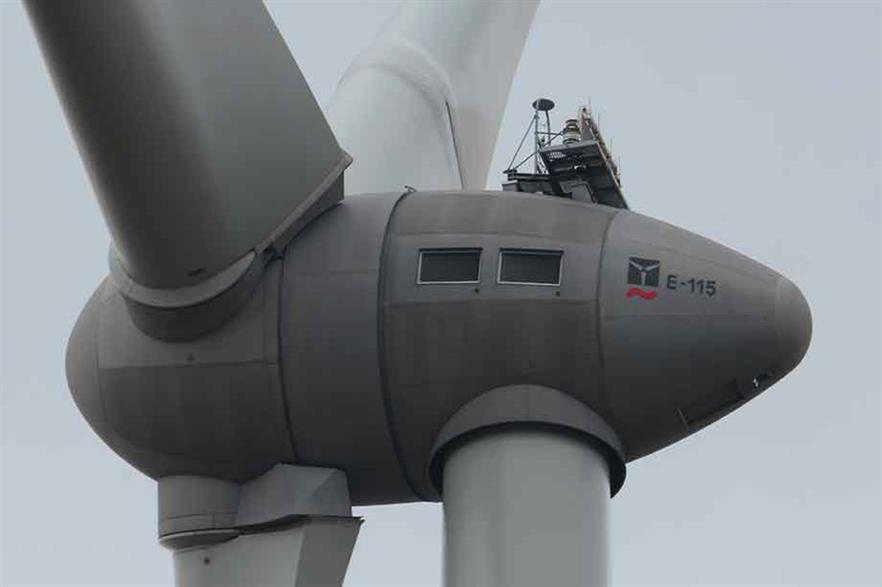 The E115 turbine (like the model above) was damaged last week, Enercon confirmed  (pic credit: Adl252/Wikimedia Commons)