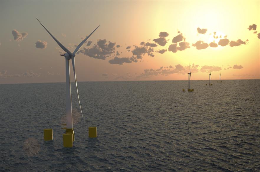 The floating platforms would support four 6MW GE Haliade turbines