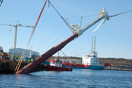 Sway's floating test turbine was installed in March