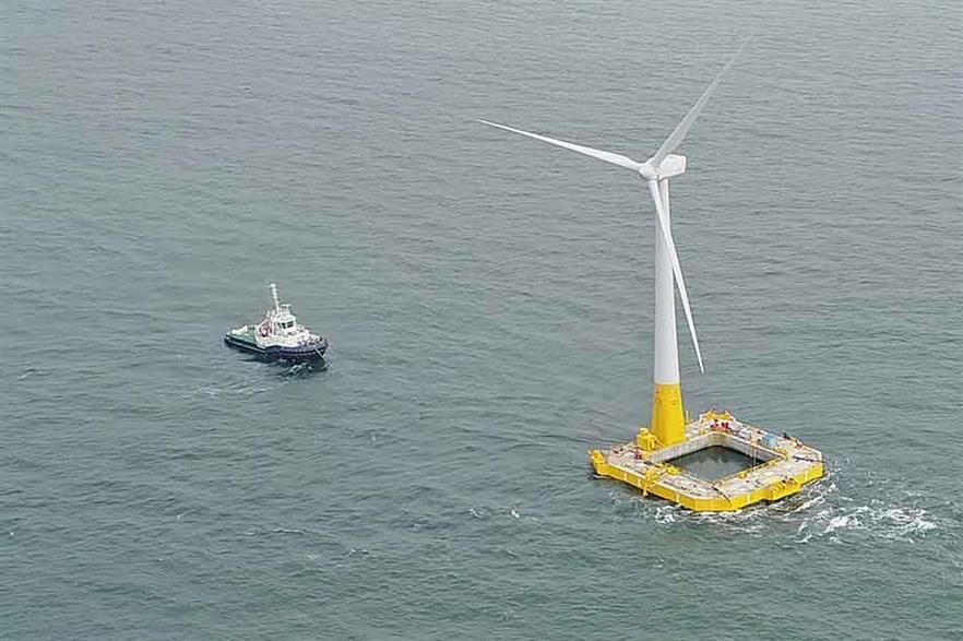 Floating offshore wind turbines have eliminated depth constraints but raised the challenge of cost-effective, reliable mooring (pic: Ideol)