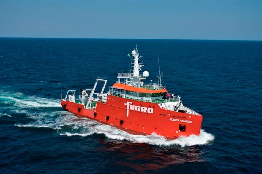 Fugro deployed its Pioneer vessel to survey the site for unexploded ordnance