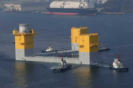 The floating platform was completed in June