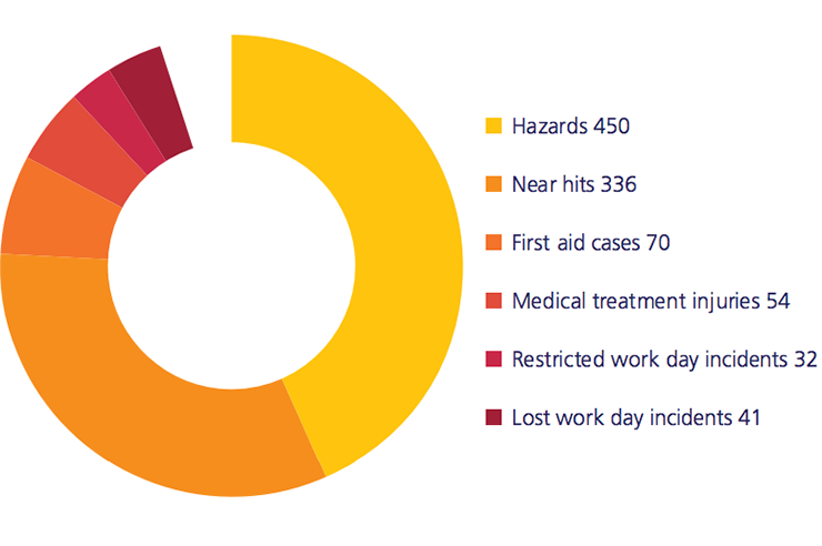 A break down of the 983 reported incidents in 2015