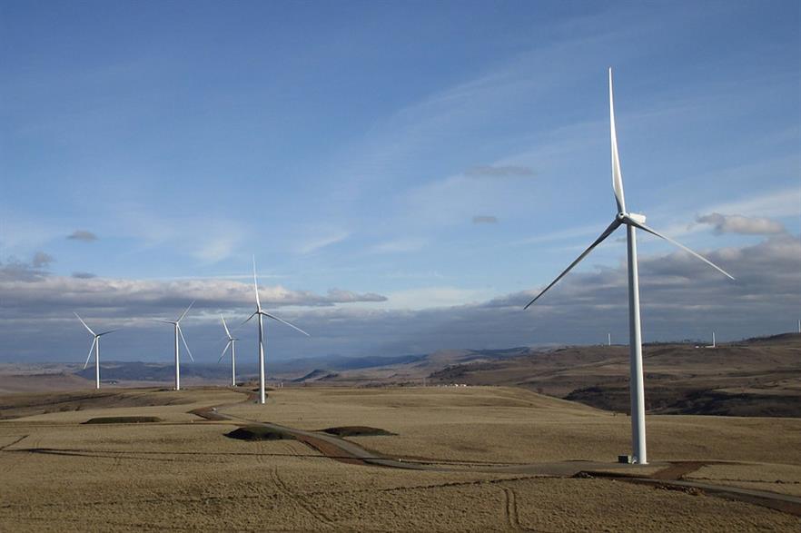 The project will include 87 1.7MW turbines (seen here at Boco Rock in New South Wales, Australia)