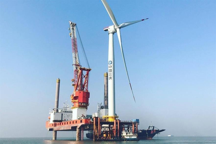 The first GE Haliade 6MW turbine installed in China