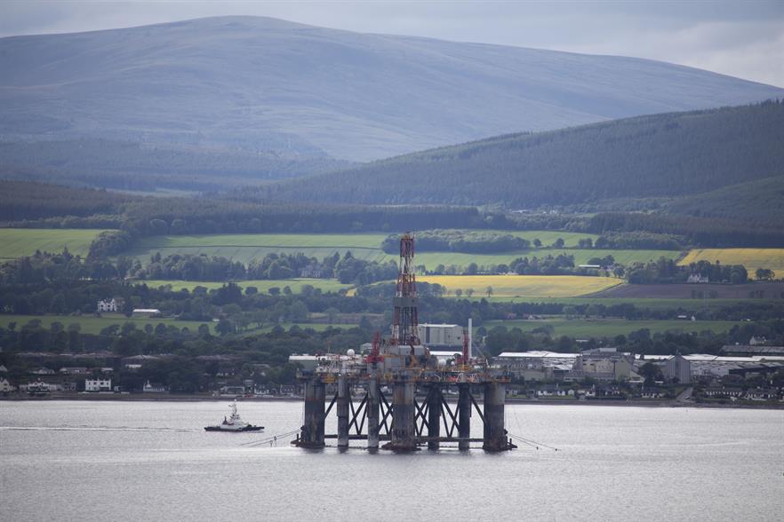 An oil rig at Cromarty Firth in north-east Scotland (pic credit: Kristian Buus/Getty Images)