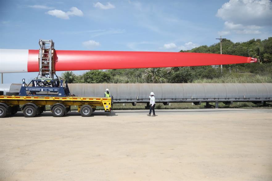 Vestas turbines were recently delivered for Isagen's Guajira I wind farm (pic credit: Ministerio de Minas y Energía)