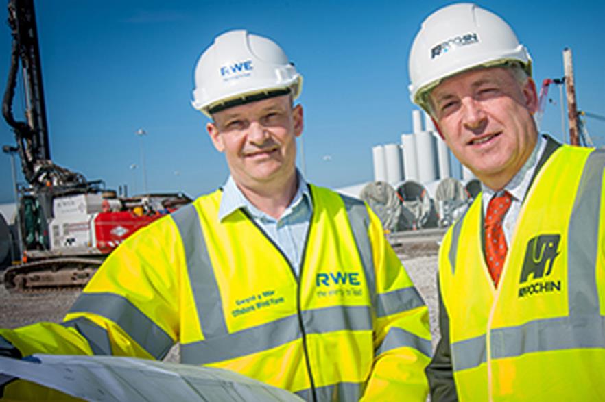 Project manager Stuart Quinton-Tulloch and Chris Whittaker of Pochin Construction