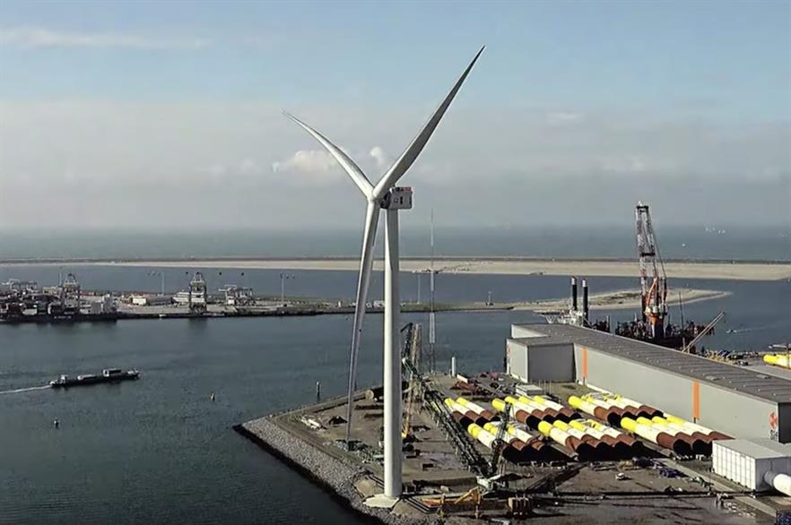 GE had applied to operate the Haliade-X prototype with a “rated power of 12-14MW”, according to documents filed as part of the permitting process to use the Rotterdam site