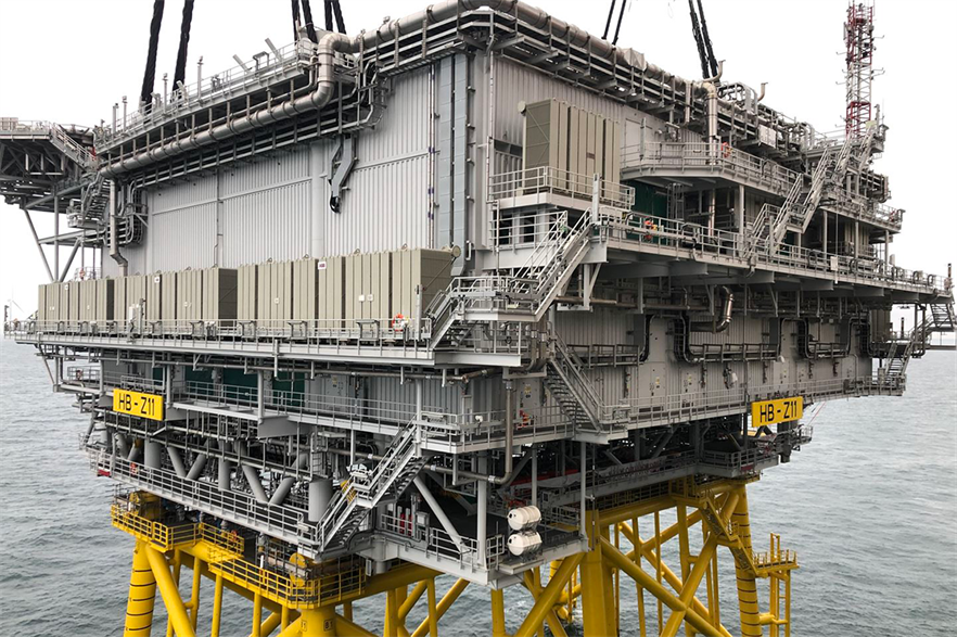Weighing around 8,000 tonnes, the AC offshore substation for Hornsea Two is the world’s largest (pic: Ørsted)