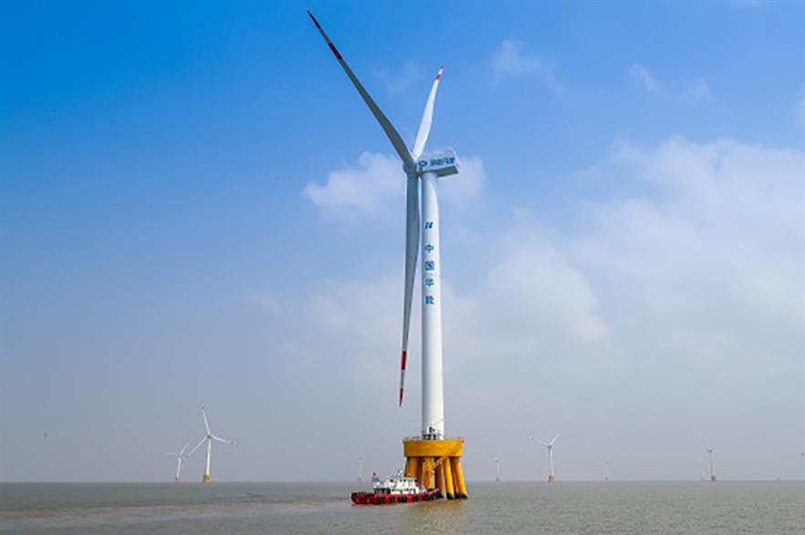 China Huaneng Group's 300MW project (above) is currently China's largest offshore wind farm