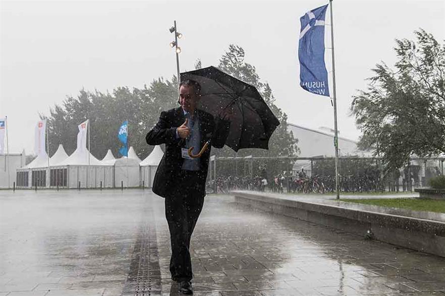 Fair weather fair… Wind and rain put a stop to proceedings in Husum (pic: Tim Riediger/HusumWind)
