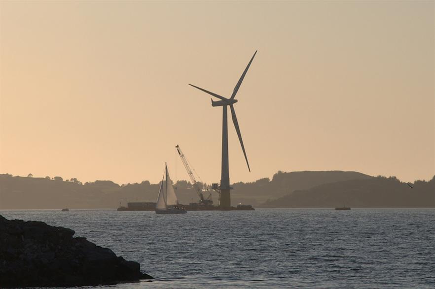 Equinor and Masdar's 30MW Hywind project -- the world's first floating offshore wind farm (pic: Lars Christopher)