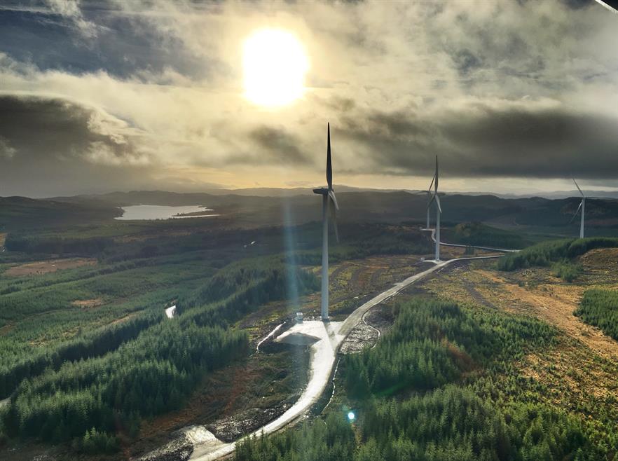 Ventient Energy's 43MW A'Crurarch wind farm in Scotland