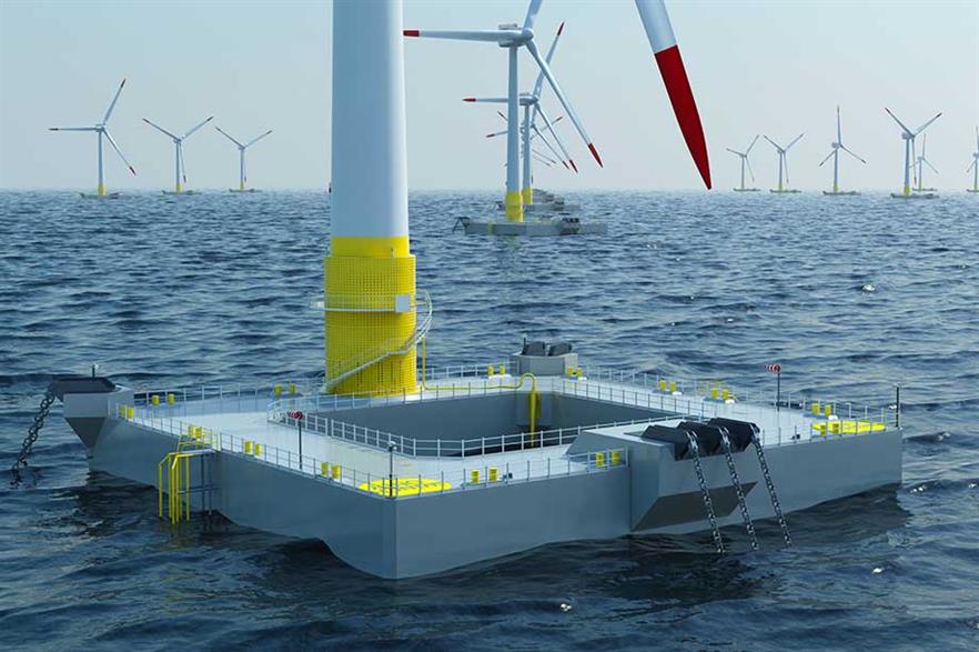 Floatgen first… Installation is expected next year of a Floatgen demonstrator using Ideol’s “damping pool” floater 