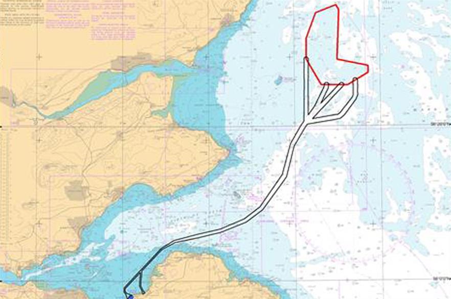 The Inch Cape project is located off Scotland's east coast