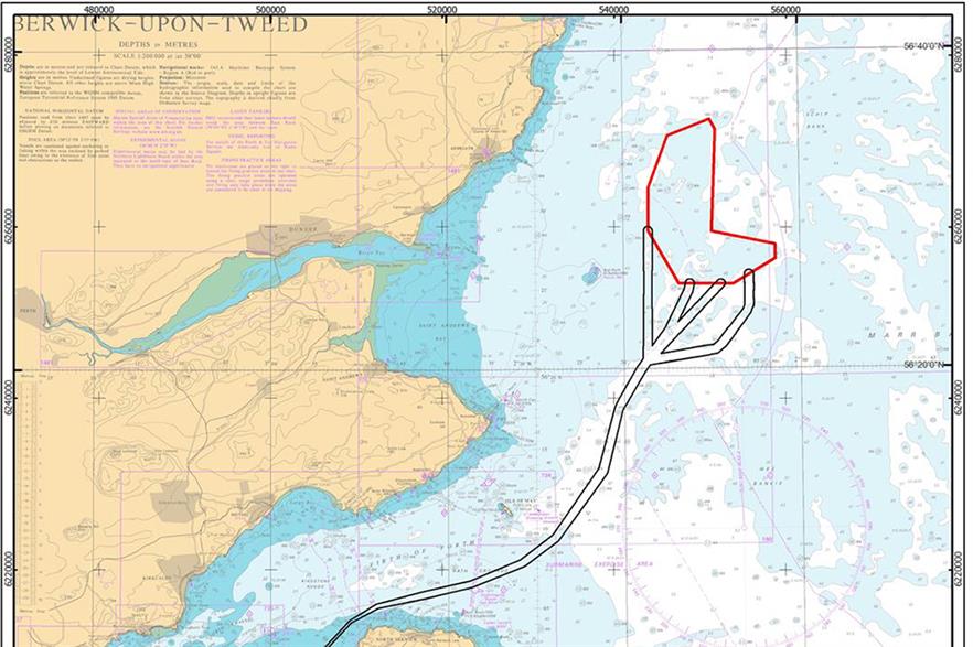 Inch Cape is planned for a site off south-east Scotland, with Beatrice located further north