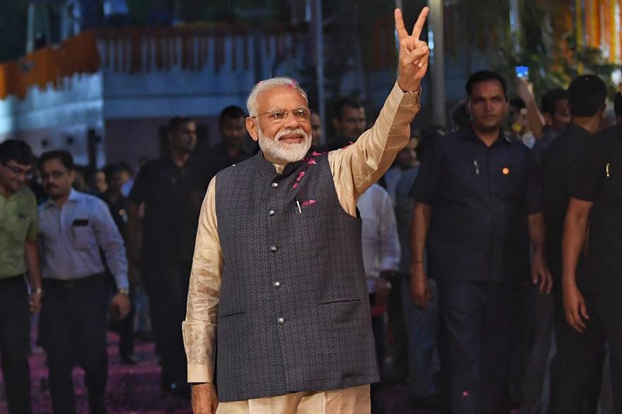 India's prime minister Narendra Modi won a second five year term in May (pic: Narendra Modi / Facebook)