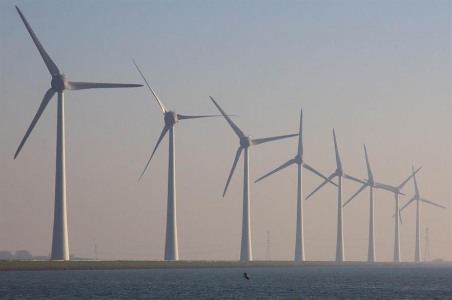 Innogy's Zuidwester project on the banks of Ijsselmeer comprises 12 Enercon 7.5MW turbines
