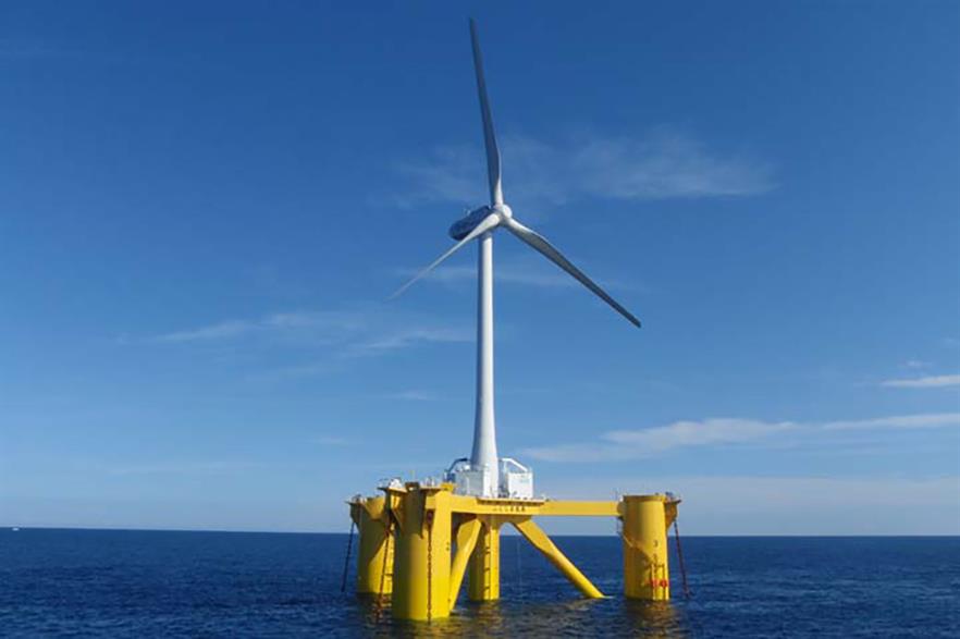 A 2MW turbine being tested at the Fukushima floating turbine pilot project off Japan's east coast