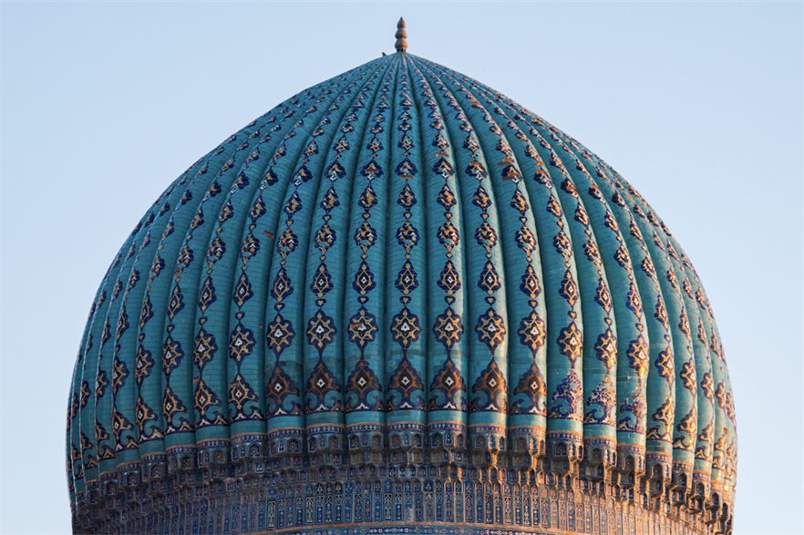 Dome of the Mausoleum of Khoja Ahmed Yasawi in Turkistan city, Kazakhstan (pic credit: Evgenii Zotov/Getty Images)