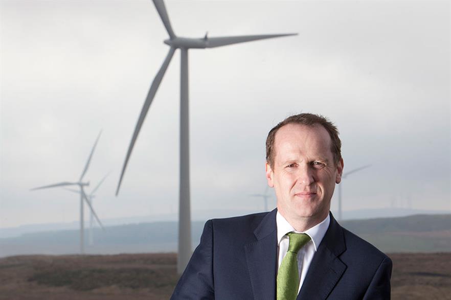 Keith Anderson at Scottish Power's 539MW Whitelee project near Glasgow, the UK's biggest onshore wind farm