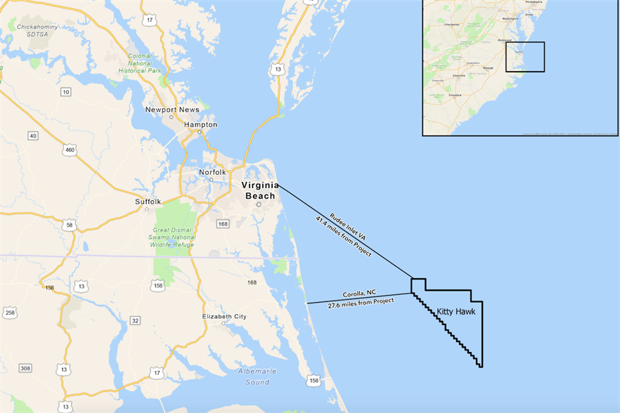 US starts permitting for 800MW Kitty Hawk offshore wind farm off North