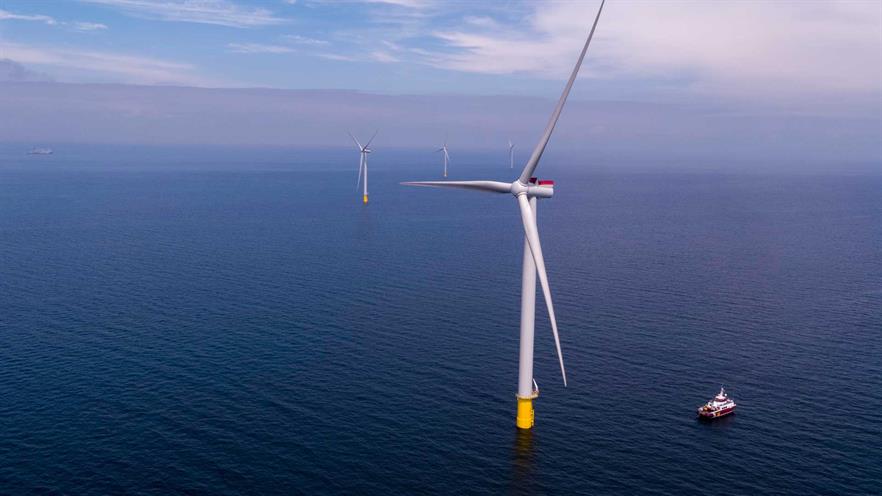 Siemens Gamesa's turbines at Vattenfall's Kriegers Flak project in the Danish Baltic Sea