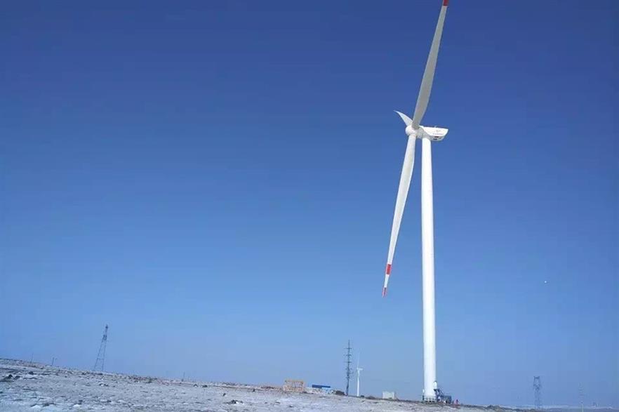 The prototype of Goldwind's 3MW-platform turbine in China