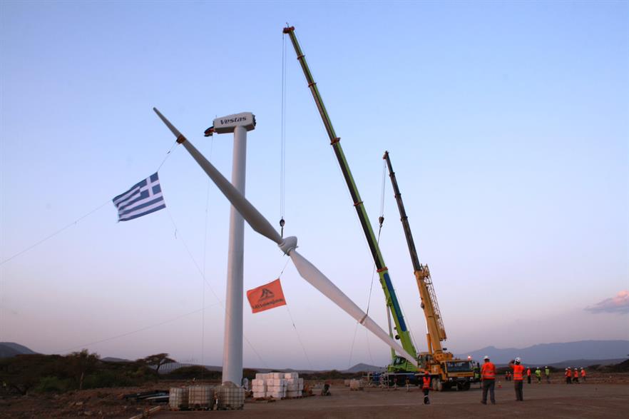 The 365th and final turbine is installed at Lake Turkana, northern Kenya