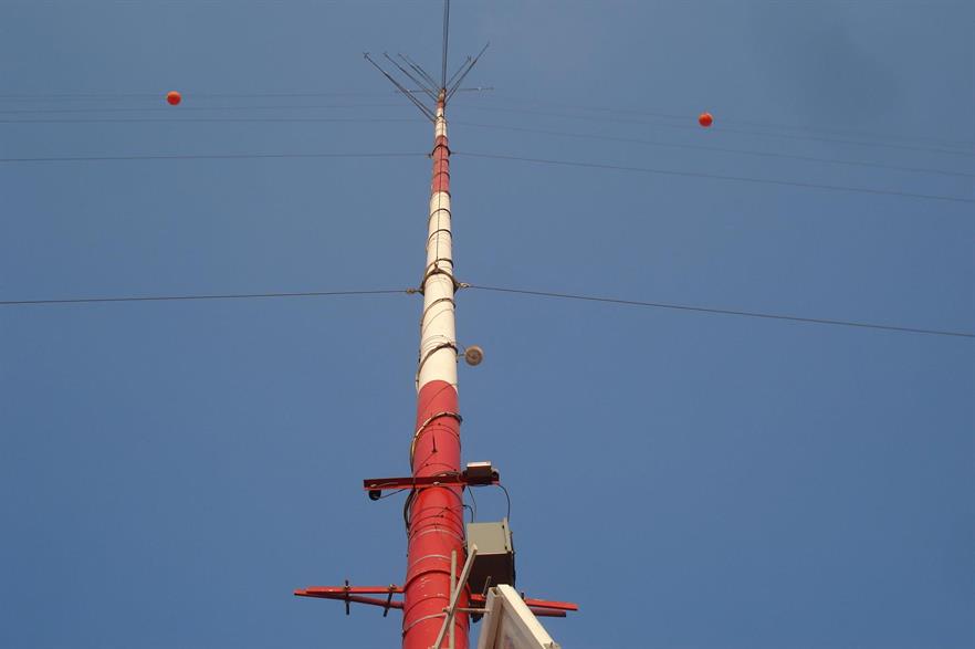 A met mast at one of the Lebanese project sites (pic: Hawa Akkar)