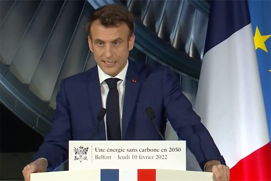 President Emmanuel Macron sets out his vision for the future of wind power in France