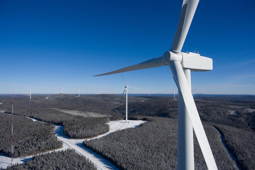 Innergex's Mesgi'g Ugju's'n wind farm (above) comprises 36 of Senvion's 3.2M144 turbines and one MM92 model