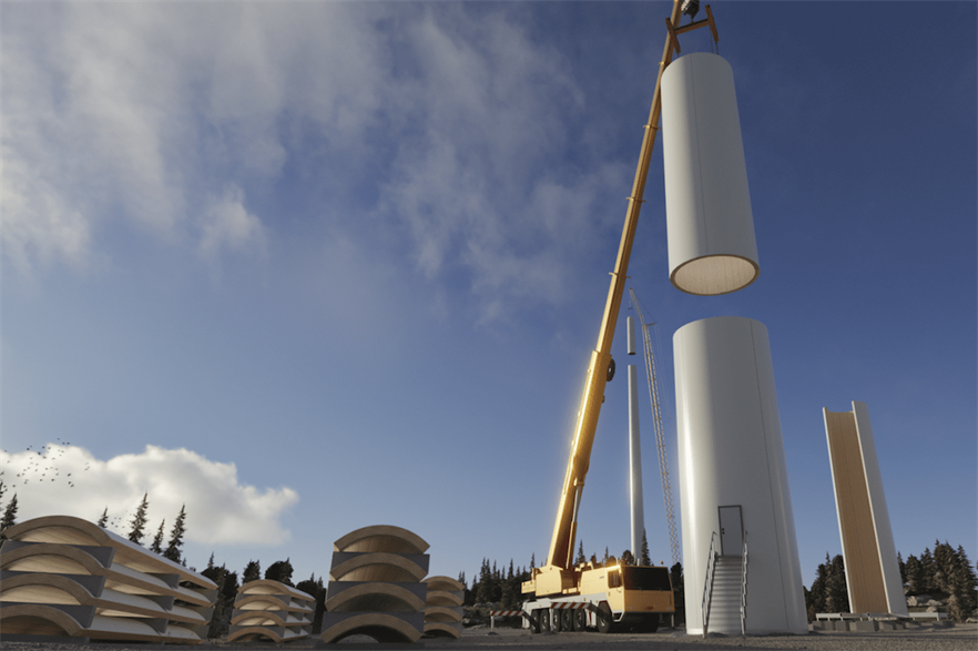 Modvion plans to install its first commercial wooden turbine tower later this year