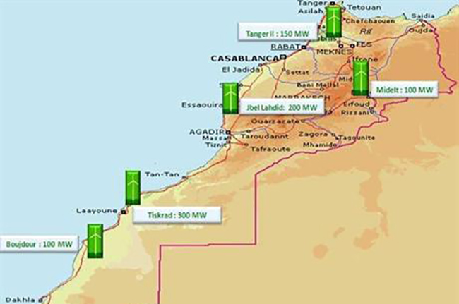 The consortium will design, build and operate five projects across Morocco