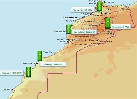 The 850MW tender comprises five projects across Morocco