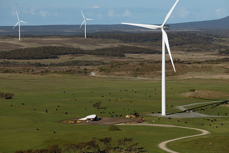 The 112MW Granville Harbour project will be Vestas's fourth in Tasmania, off south Australia (pic: Woolnorth Wind)