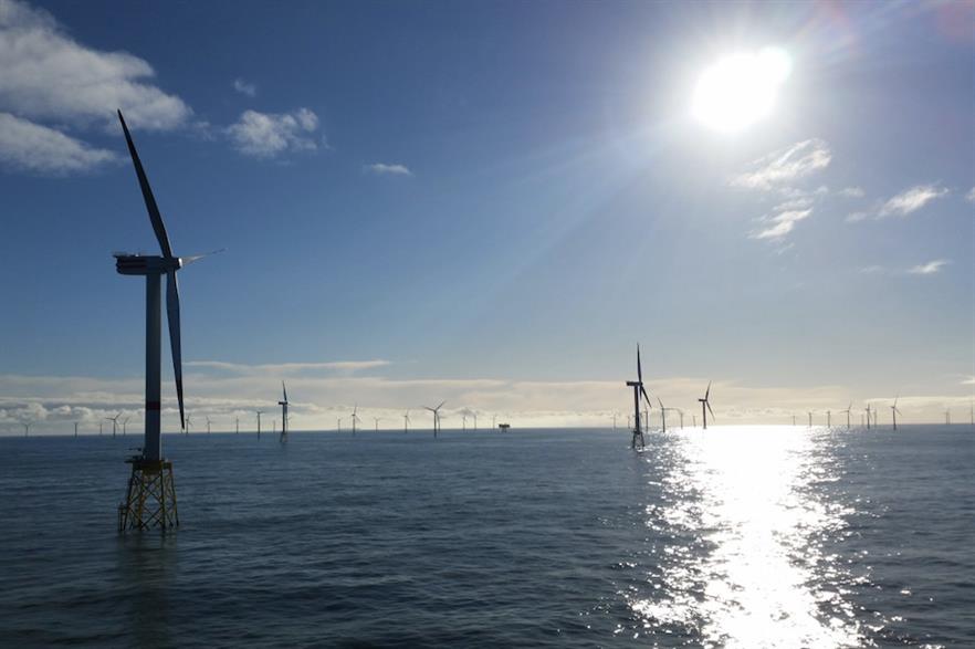 Aker Solutions supplied jacket foundations to the 295MW Nordsee Ost off the coast of Germany (pic credit: Innogy)