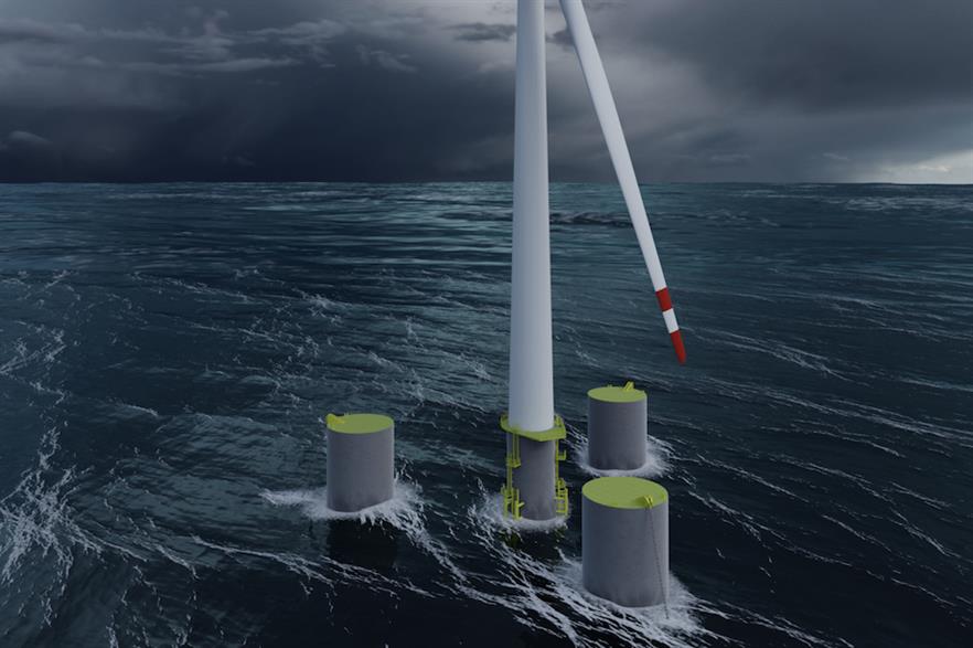 The turbine will be installed on Norwegian marine engineers Olav Olsen’s OO-Star Wind Floater (above)