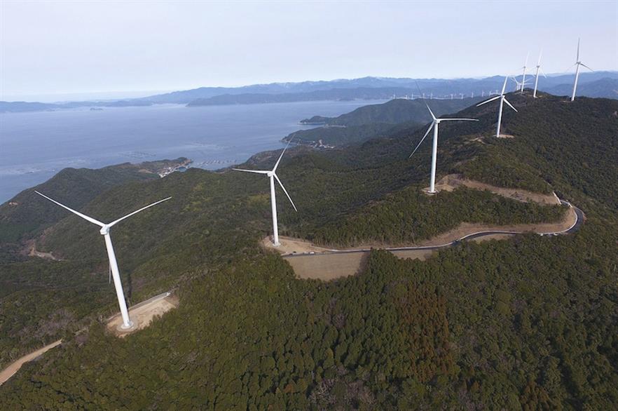 The Ohorayama project consists of 11 of GE's 3MW turbines with rotors 104 metres in diameter