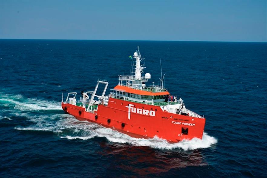 Fugro deployed its Pioneer vessel to survey Iberdrola's Baltic Eagle site for unexploded ordnance