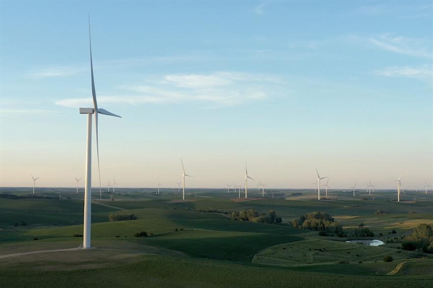 GE Renewable Energy turbines at Ørsted's Plum Creek wind farm in Nebraska, US. It was completed in June 2020