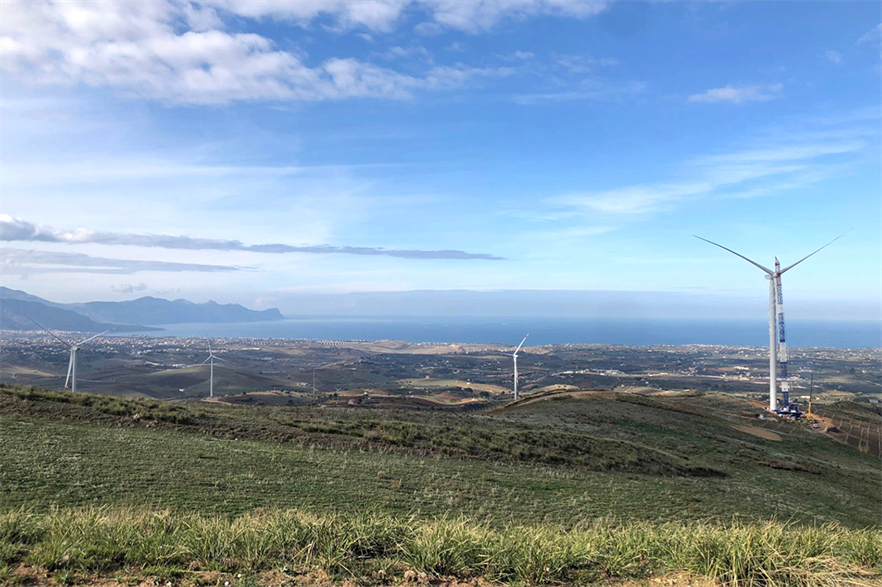 RWE’s 13.6MW Alomo II wind farm in Sicily, using Goldwind turbines, was one of the few projects commissioned in Italy last year