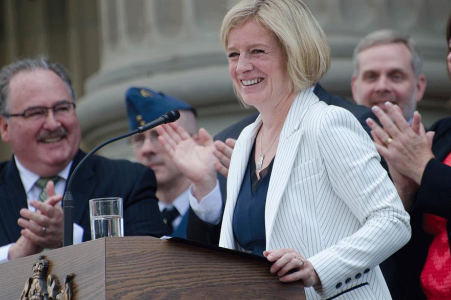 Alberta premier Rachel Notley presented a transition plan to move from coal to renewables