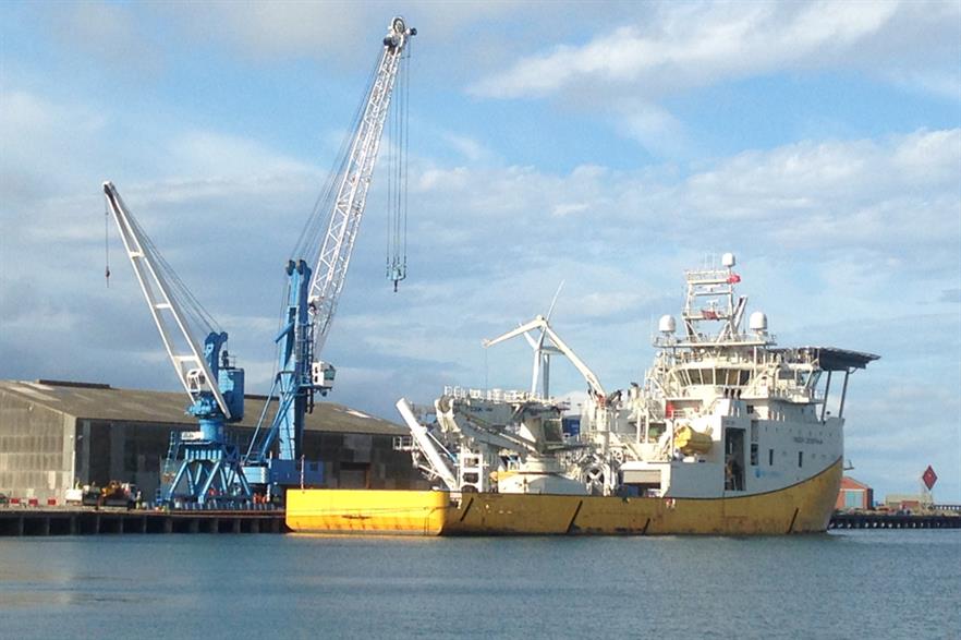 Reef Subsea's Despina vessel at Blyth port