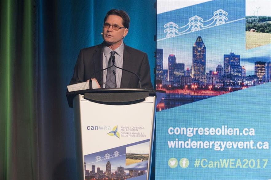 CanWEA president Robert Hornung opens the 2017 conference 